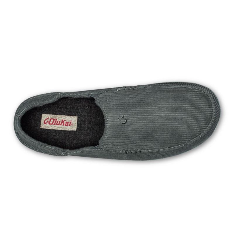 Olukai | Moloa 'Ie Slipper Men's Corduroy Slippers - Charcoal - Click Image to Close