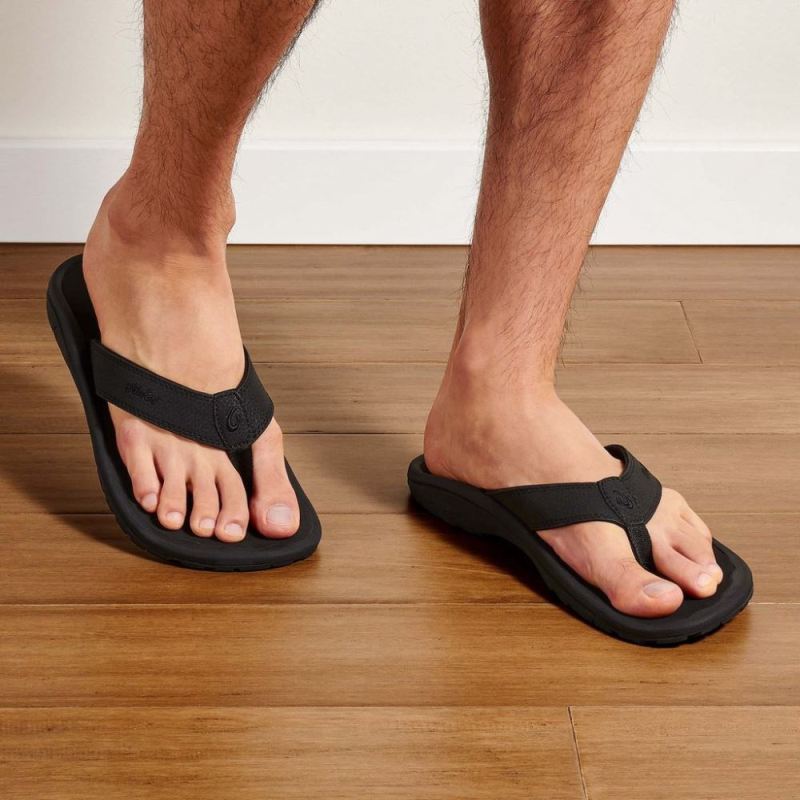 Olukai | Ohana Men's Beach Sandals - Black