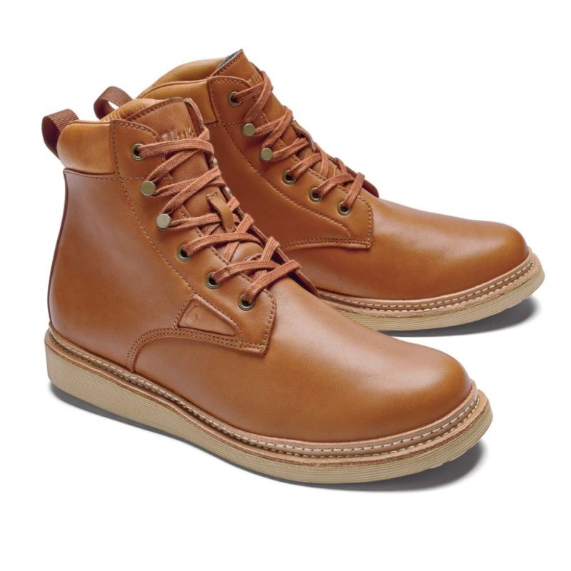 Olukai | Kilakila Men's Leather Boots - Coconut Husk