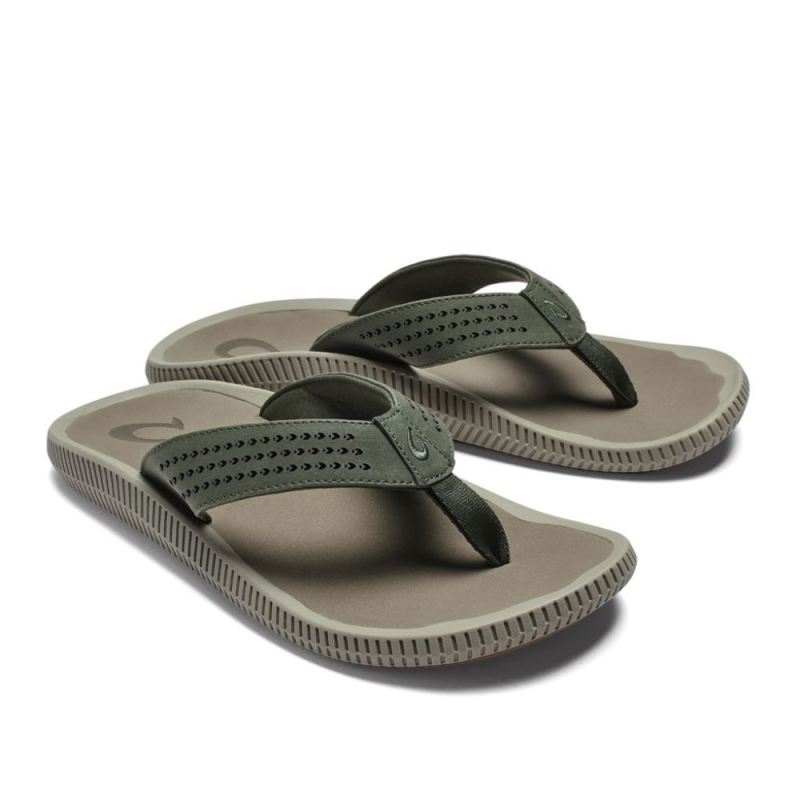 Olukai | Ulele Men's Beach Sandals - Nori / Clay