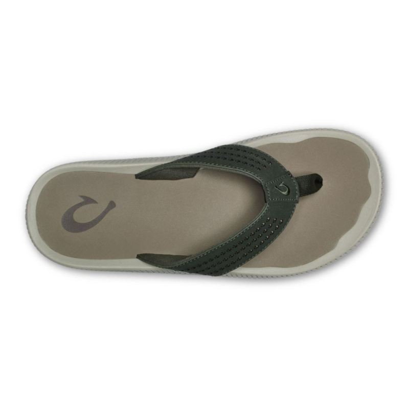 Olukai | Ulele Men's Beach Sandals - Nori / Clay - Click Image to Close
