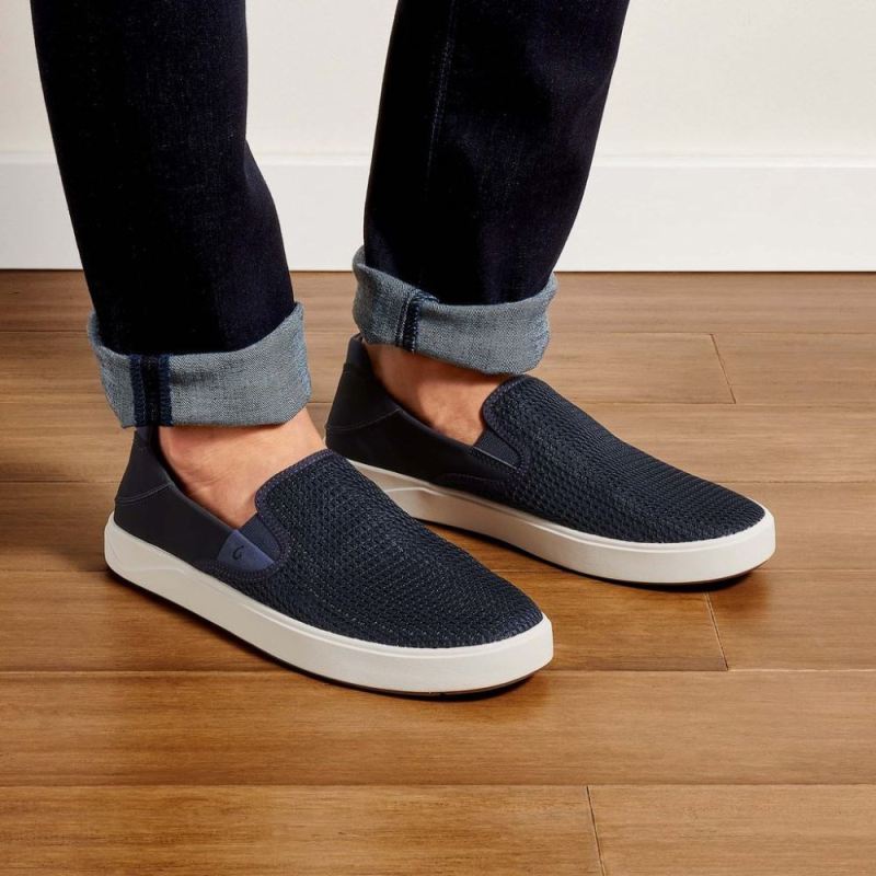 Olukai | Lae'ahi Men's Slip-on Sneakers - Blue Depth - Click Image to Close