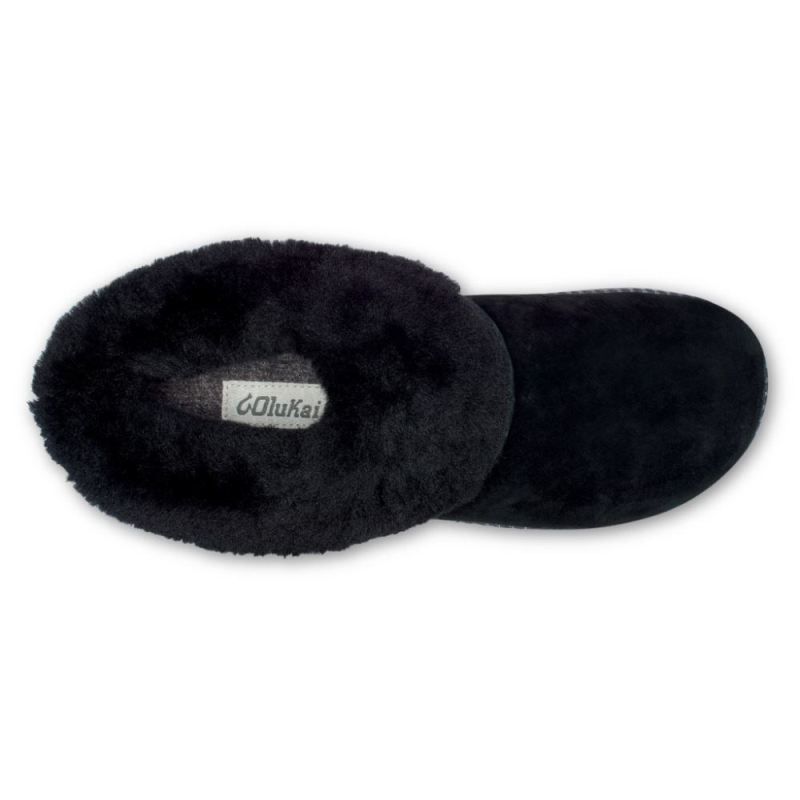 Olukai | Ku'i Women's Slip-On Slippers - Black / Fog - Click Image to Close
