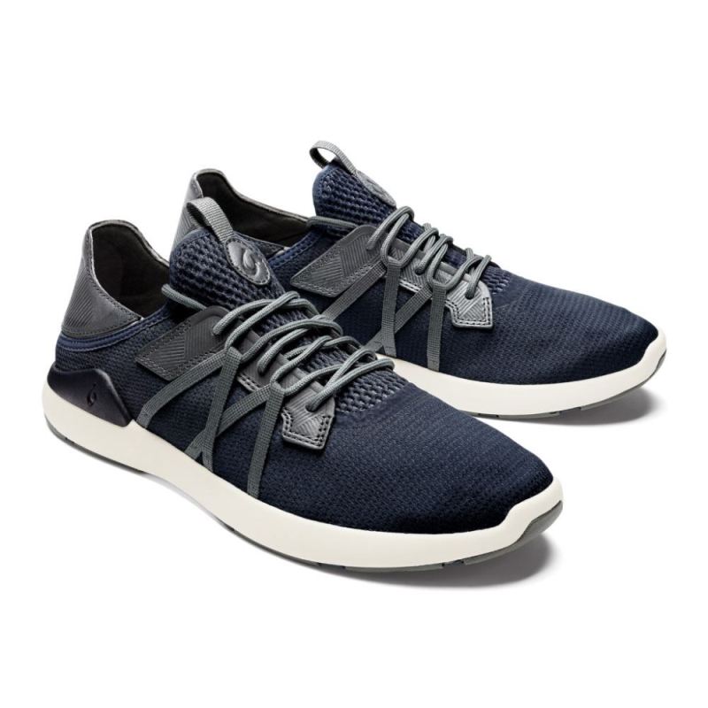 Olukai | Mio Li Men's Athletic Shoes - Trench Blue / Charcoal - Click Image to Close