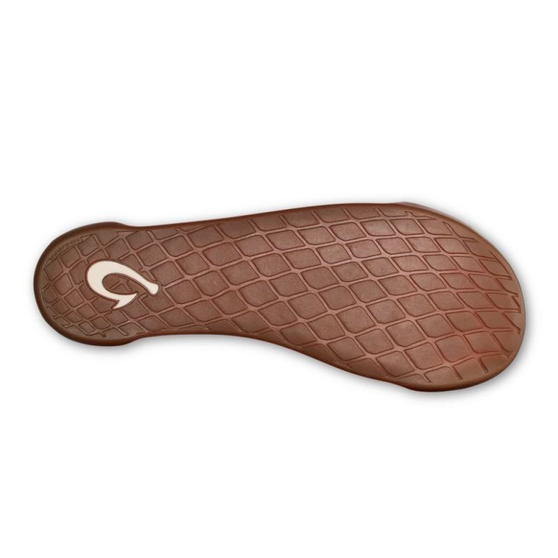 Olukai | Kipuka Hulu Men's Leather Slippers - Natural - Click Image to Close