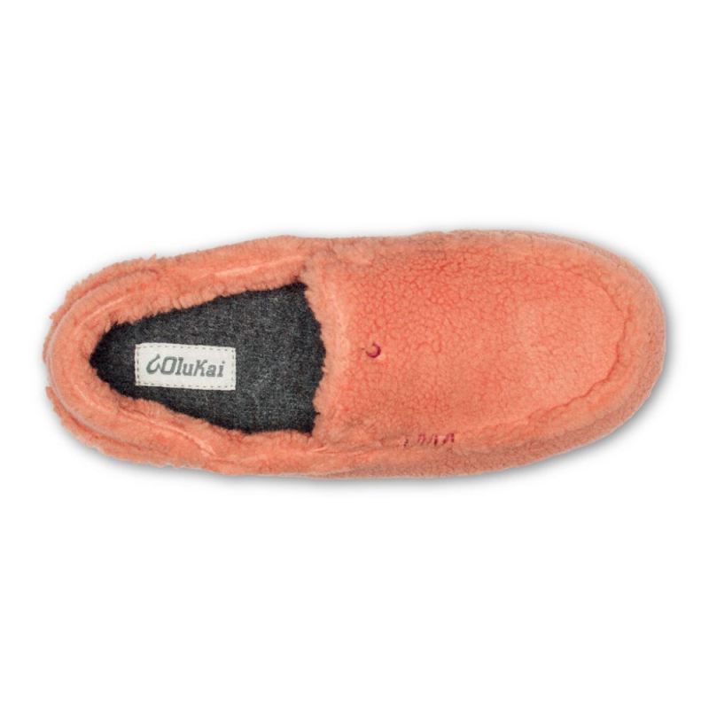 Olukai | Nohea Heu Slipper Women's Fuzzy Slippers - Pickled Ging - Click Image to Close