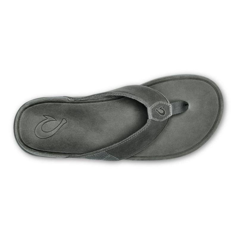 Olukai | Tuahine Men's Leather Beach Sandals - Stone