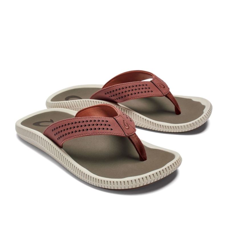 Olukai | Ulele Men's Beach Sandals - Canoe / Mustang