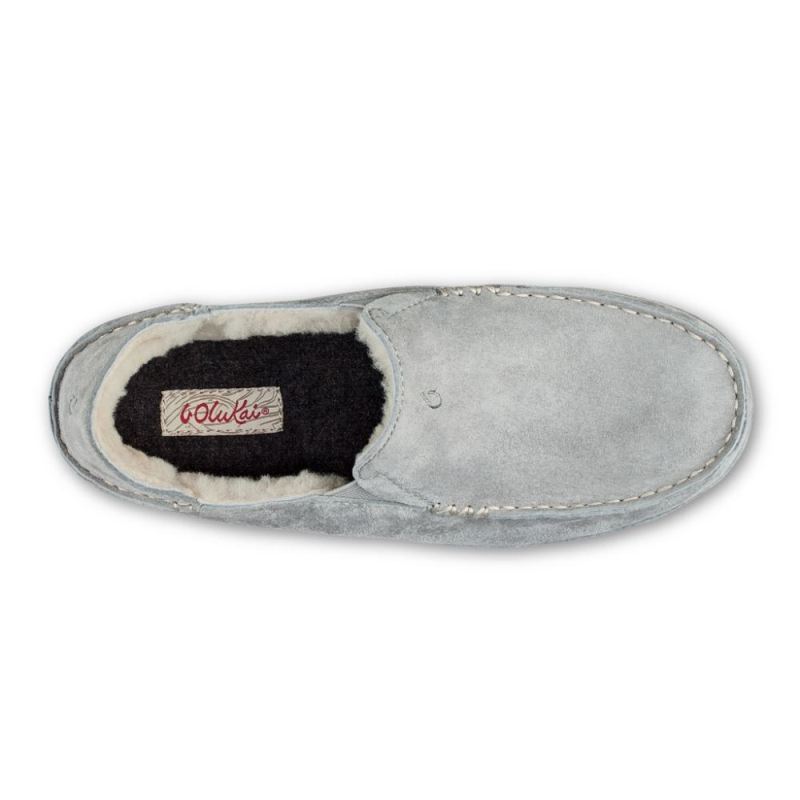 Olukai | Nohea Women's Leather Slippers - Pale Grey