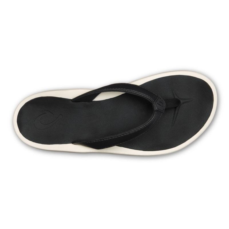 Olukai | Pi'oe Women's Beach Sandals - Black / Dark Shadow