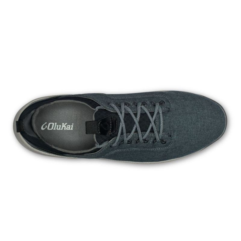Olukai | Nanea Li Men's Casual Sneakers - Wind Grey / Black