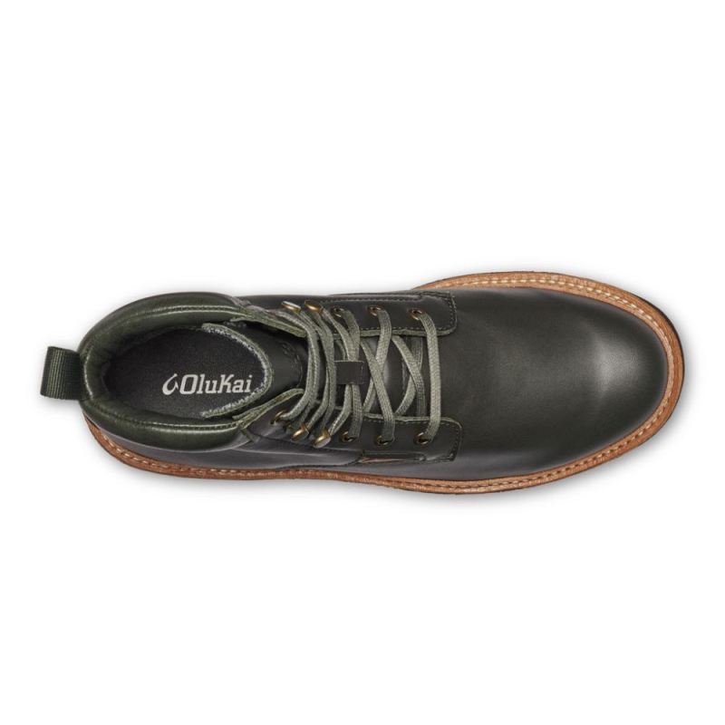 Olukai | Kilakila Men's Leather Boots - Nori - Click Image to Close