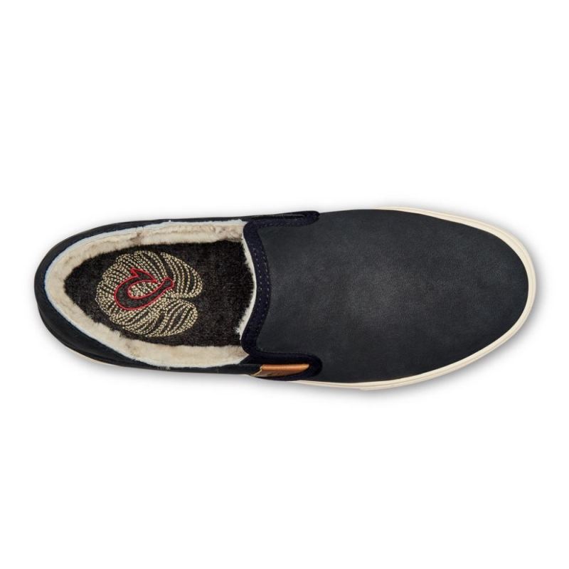 Olukai | Pehuea Heu Shearling Slip-On Sneakers - Lava Rock - Click Image to Close