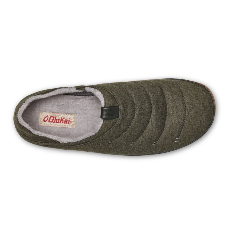 Olukai | Mahana Men's Heathered Jersey Slippers - Nori - Click Image to Close