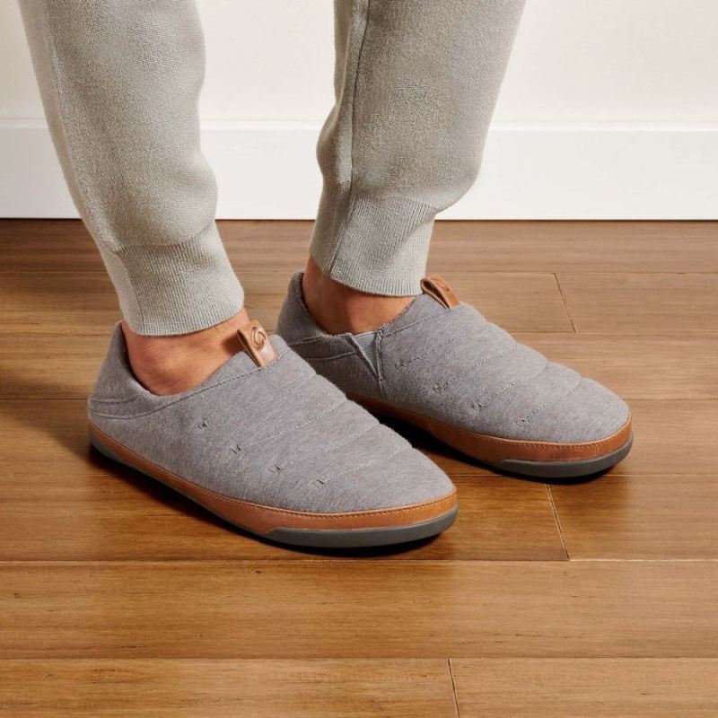Olukai | Mahana Men's Jersey Slippers - Vapor/ Sahara